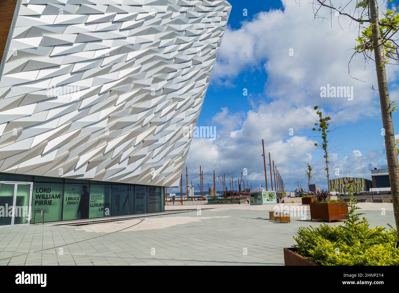 Detail der Fassade der Titanic Belfast Stockfoto