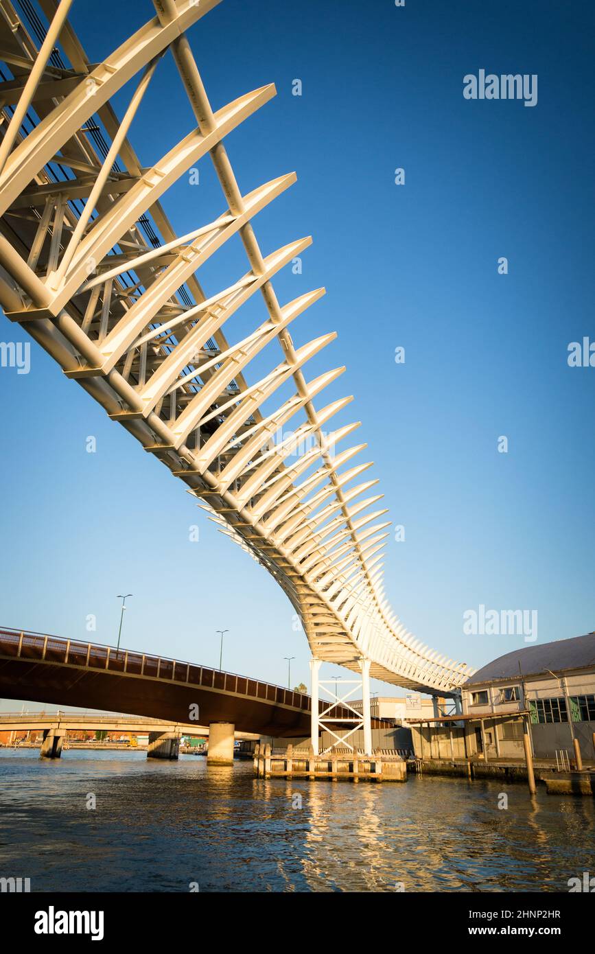 Eisenbahnstrecke in venedig Stockfoto