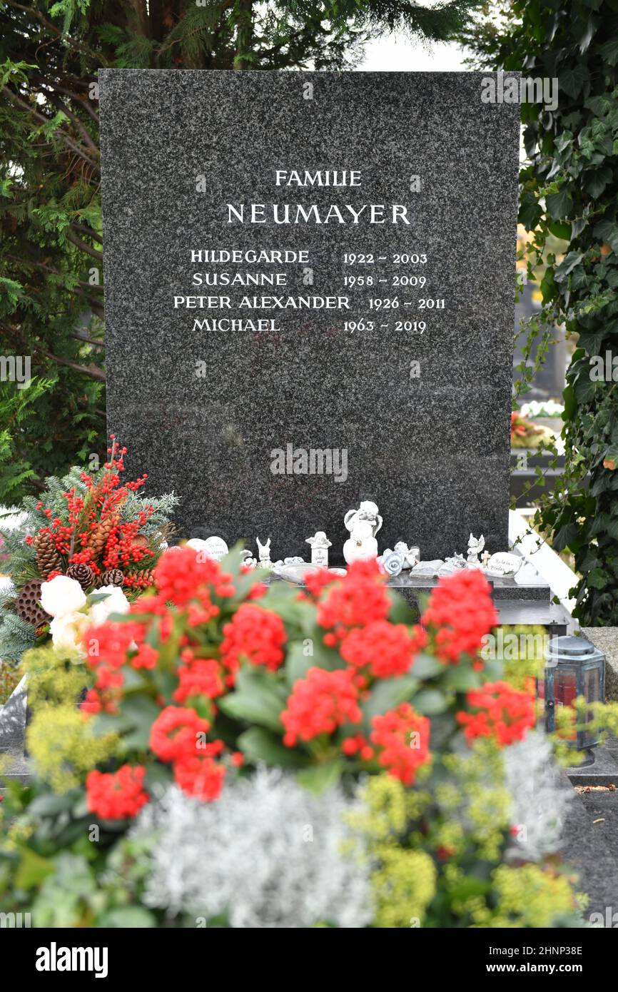 Grab von Peter Alexander auf dem Friedhof Grinzing in Wien, Österreich, Europa - Grab von Peter Alexander Grinzing Friedhof in Wien, Österreich, Europa Stockfoto