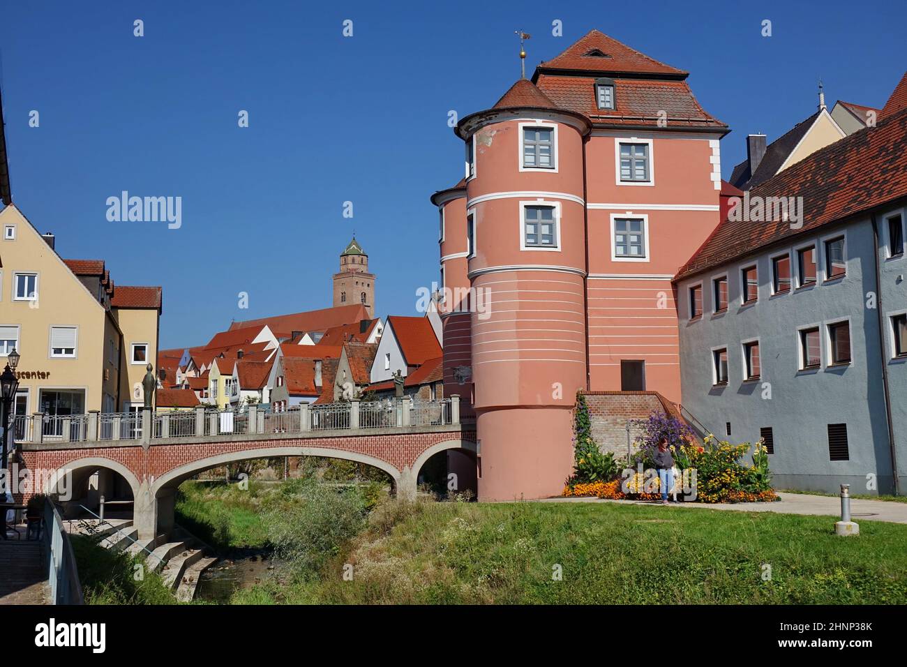 Deutschland, Bayern, Donauwörth, Kreissitz, Stadttor, Reise Stockfoto