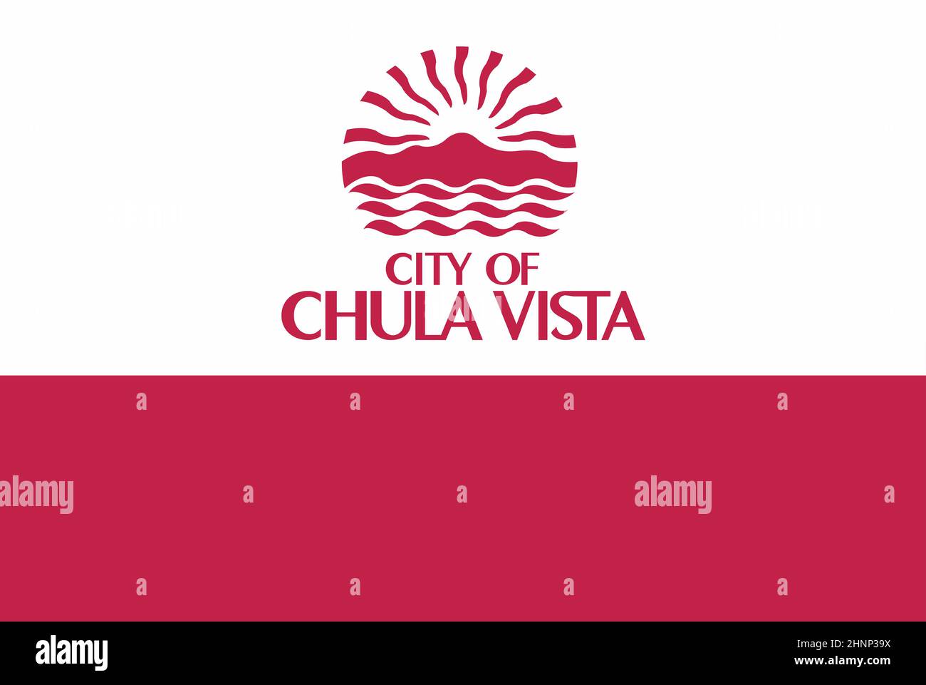 Chula Vista City Flagge Kalifornien Stockfoto