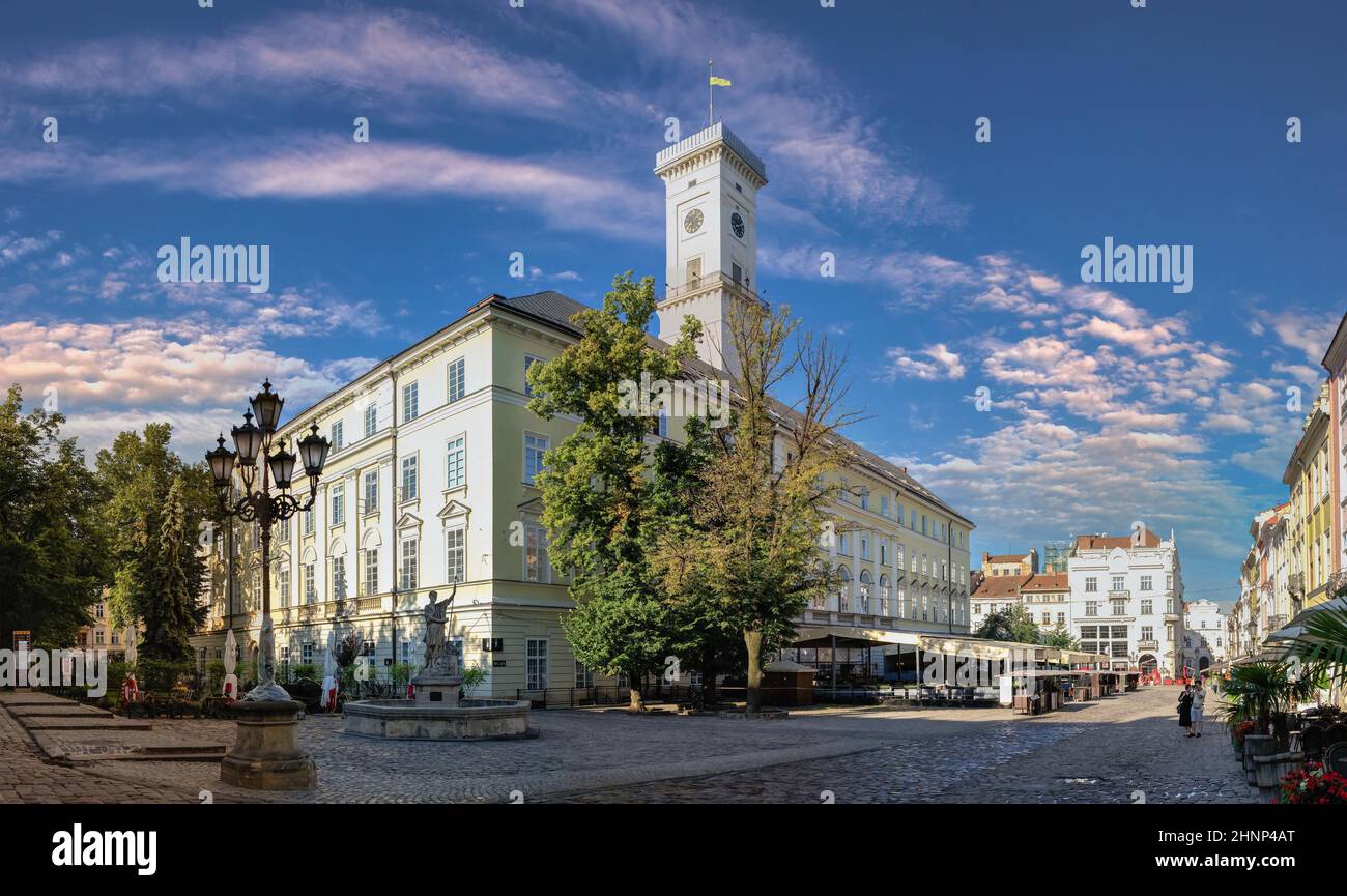 Rathaus in Lviv, Ukraine Stockfoto