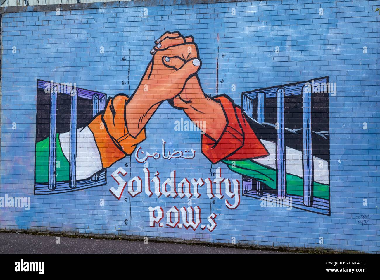 Politische Propaganda in Belfast Stockfoto