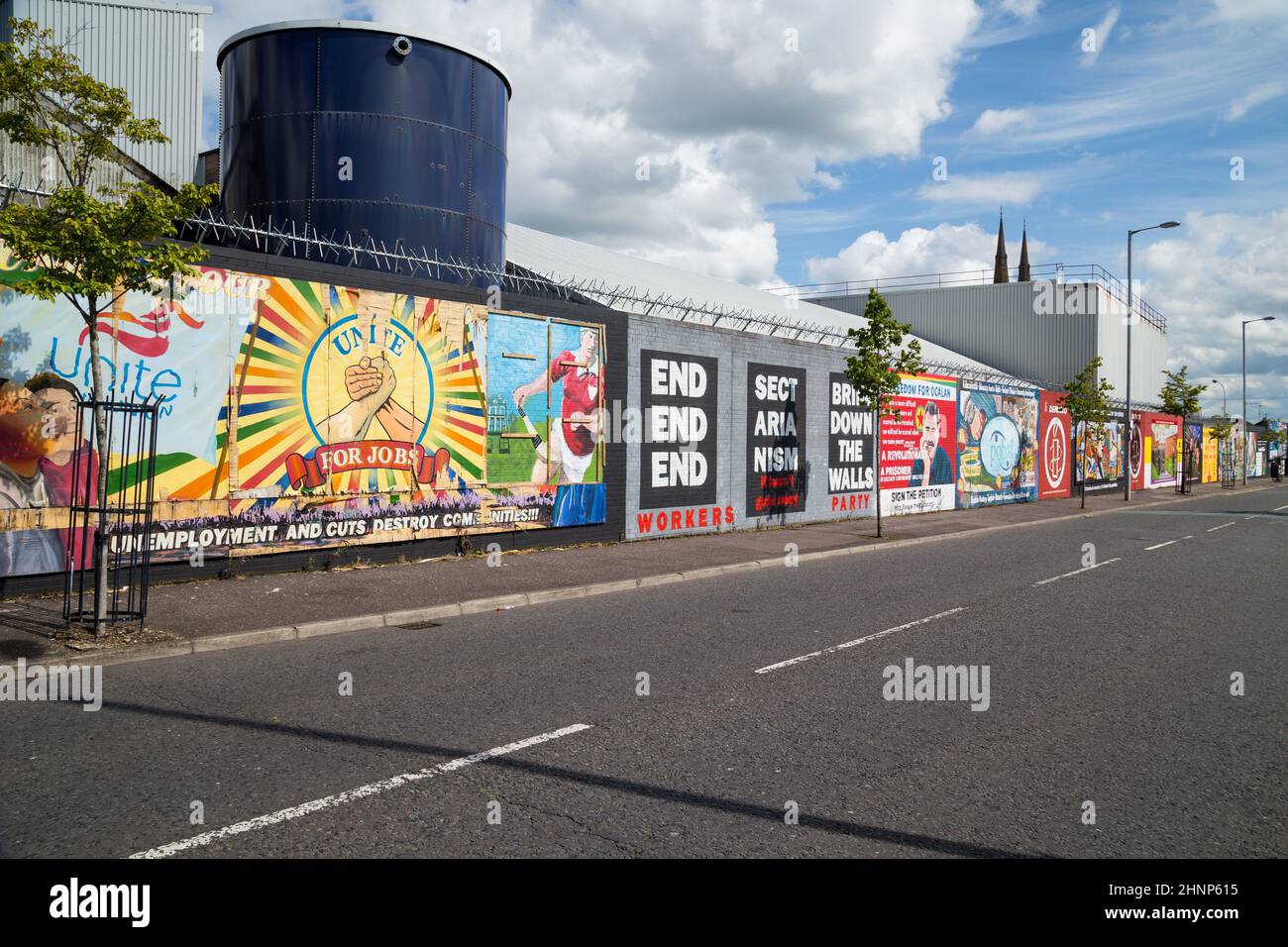 Politische Propaganda in Belfast Stockfoto