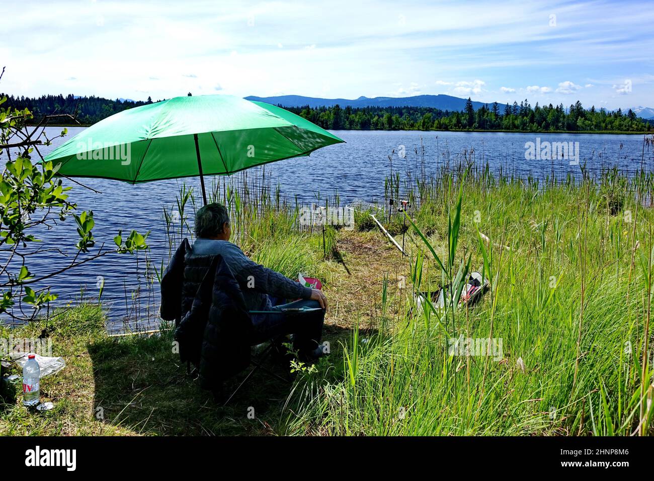 Bayern, Oberbayern, Fischermann, Freizeit, Hobby, kirchsee Stockfoto