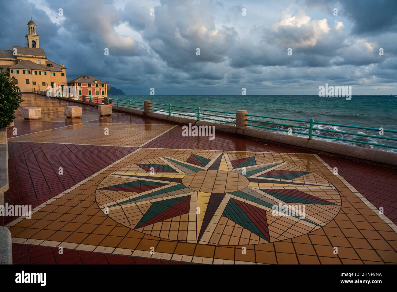 Corso Italia, Promenade in Genua Stockfoto