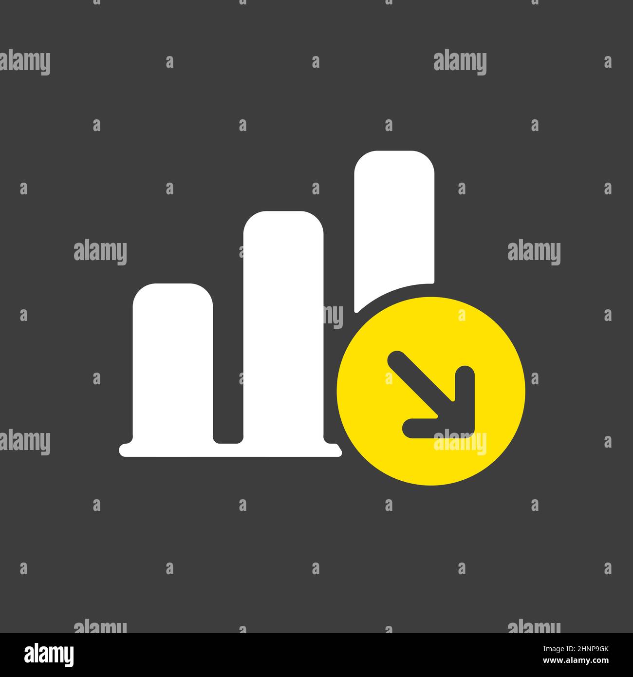 Symbol für umrissigen Glyphen verringern. Büroschild. Graph-Symbol für Ihr Website-Design, Logo, App, UI. Vektorgrafik Stockfoto