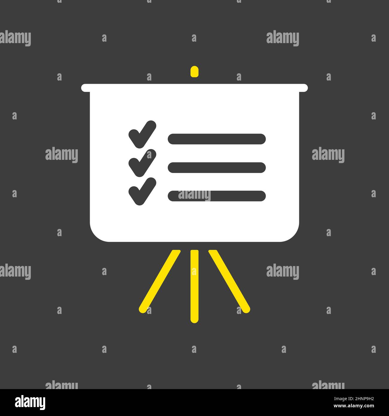 Statistiken im Trainingsboard umreißen Glyphen-Symbol. Planungsschild. Unternehmen. Graph-Symbol für Ihr Website-Design, Logo, App, UI. Vektorgrafik, E Stockfoto