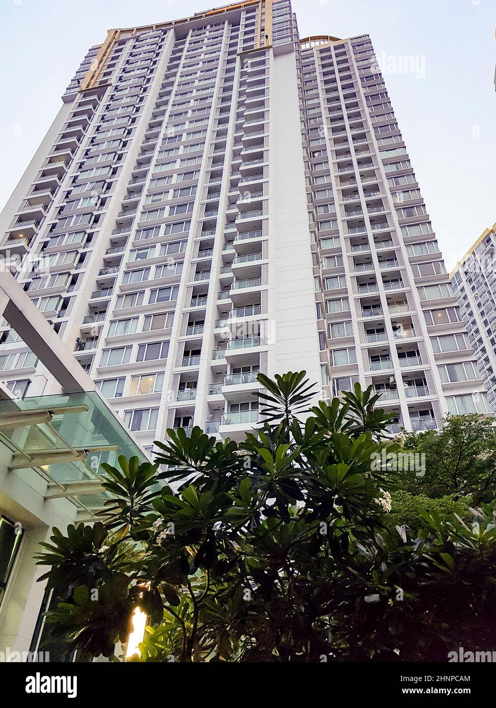 Bangkok Thailand Moderne bunte Architektur Gebäude Wolkenkratzer und Stadtbild. Stockfoto