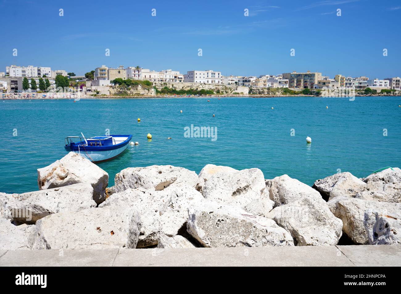 Otranto Stadt Küste in Apulien, Italien Stockfoto