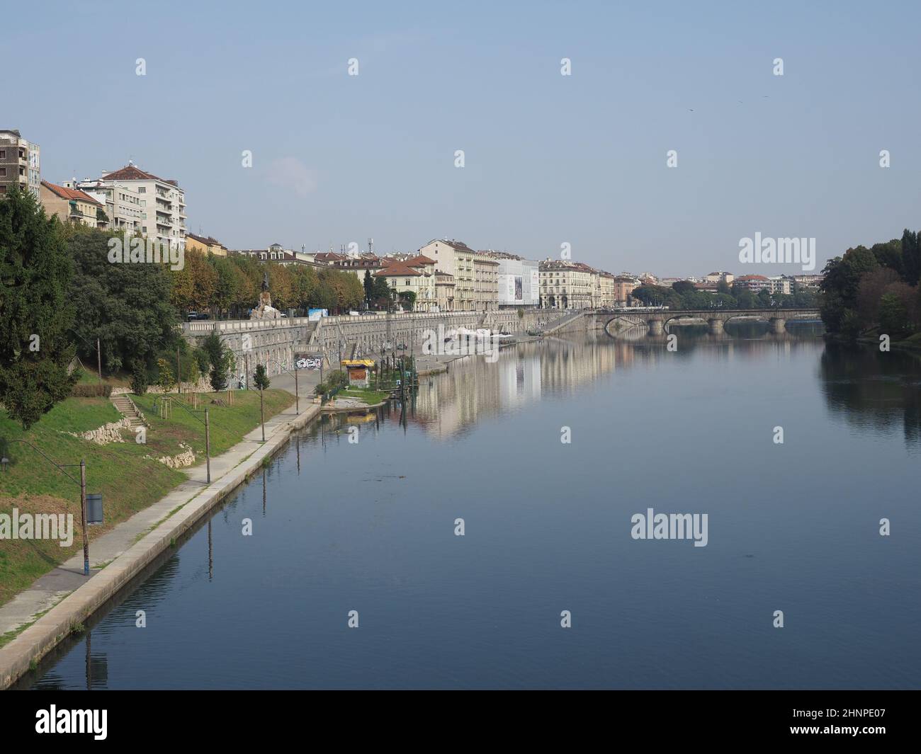 Fluss Po in Turin Stockfoto