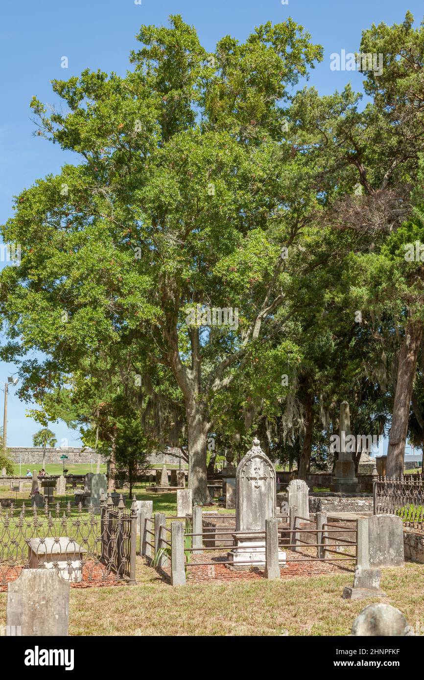 Alter historischer Friedhof in Sankt Augustine, USA Stockfoto