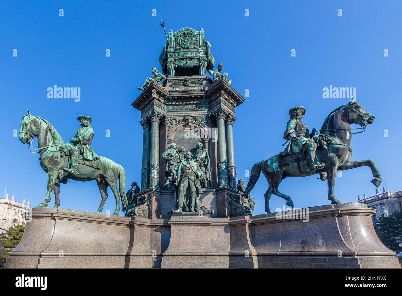 Maria-Theresia-Denkmal in Wien Stockfoto