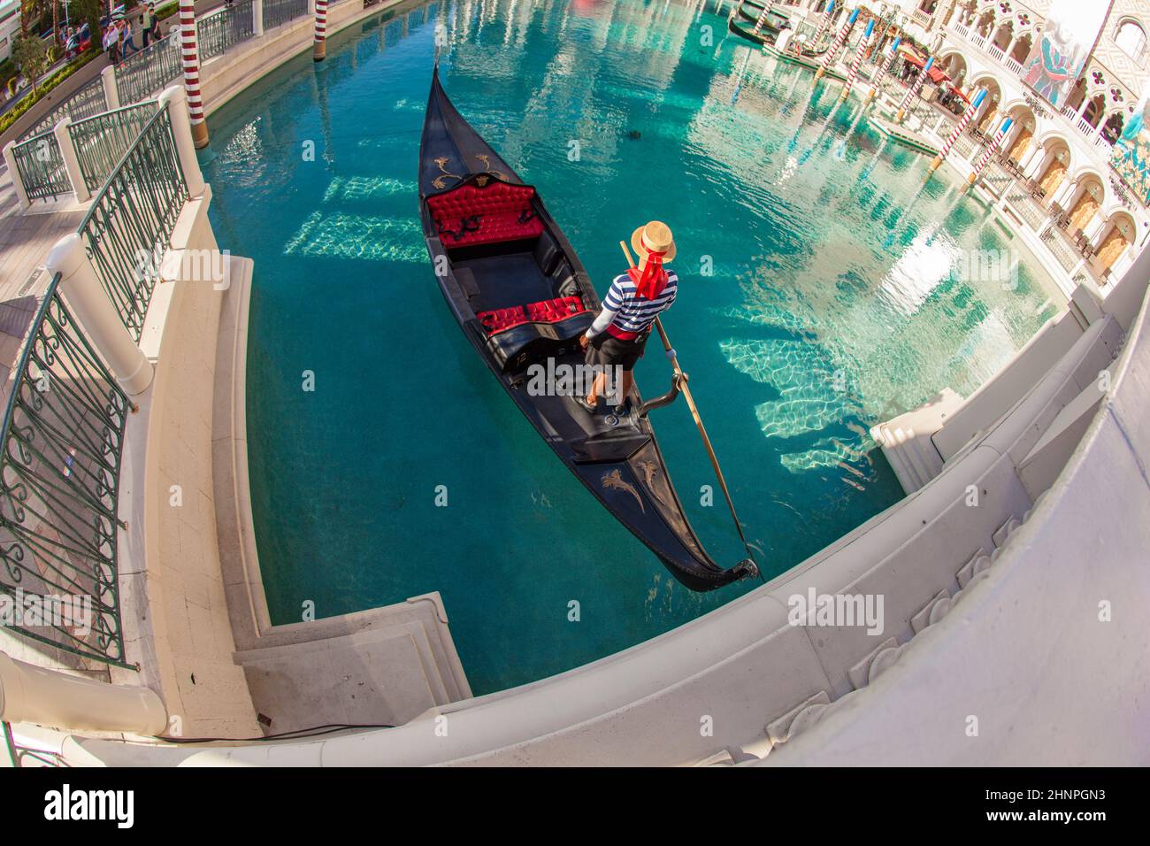 Gondel im Venetian Resort Hotel and Casino Stockfoto