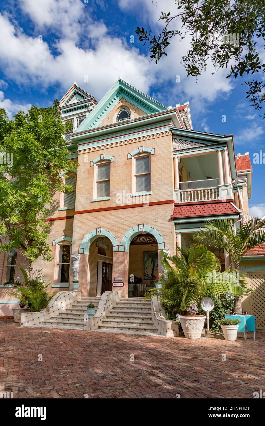 Old Heritage Hotel Southernmost Point Gästehaus in Key West Stockfoto