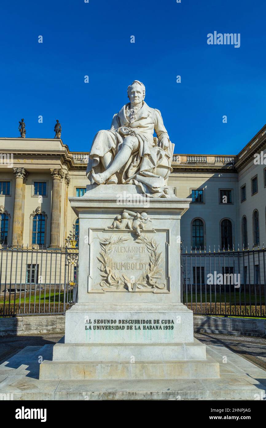 Statue von Alexander von Humboldt Stockfoto