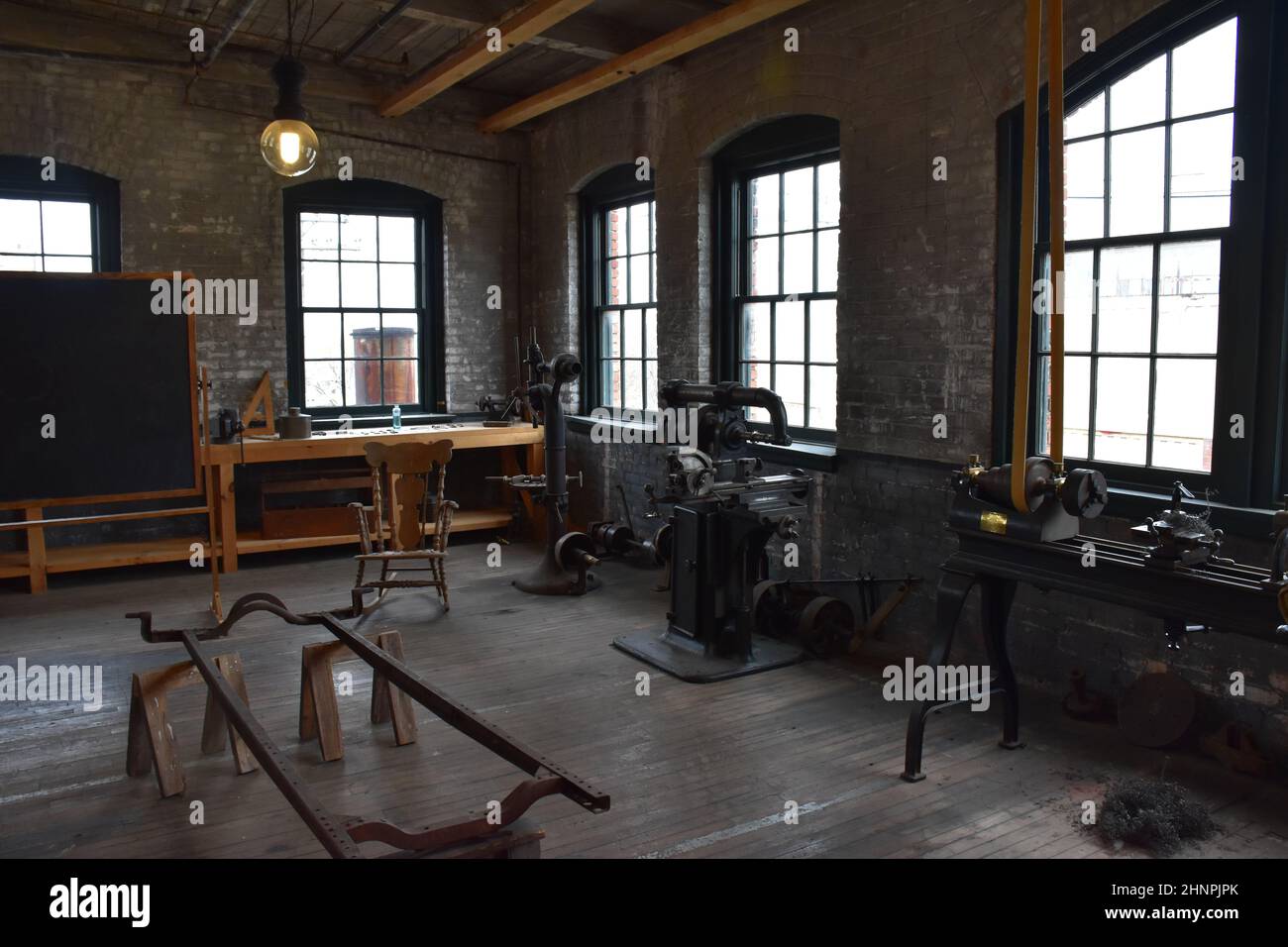 Das Ford Piquette Avenue-Werk von 1904 im Milwaukee Junction-Gebiet von Detroit, Michigan, war die erste eigens gebaute Ford-Fabrik und ist heute ein Museum. Stockfoto