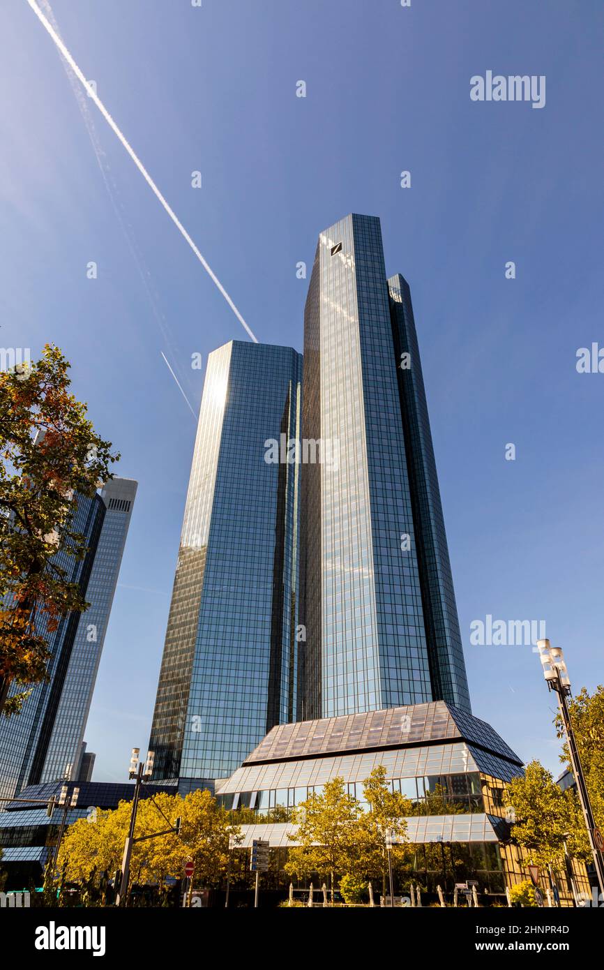 Fassade des Hauptquartiers der Deutschen Bank Stockfoto