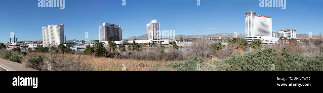 Blick auf die Spielstadt Laughlin Stockfoto