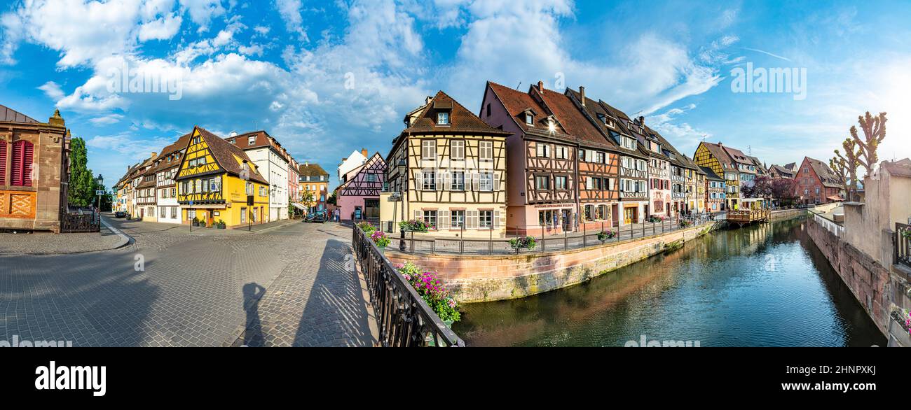 Kleines Venedig in Colmar mit schönen Fachwerkhäusern Stockfoto