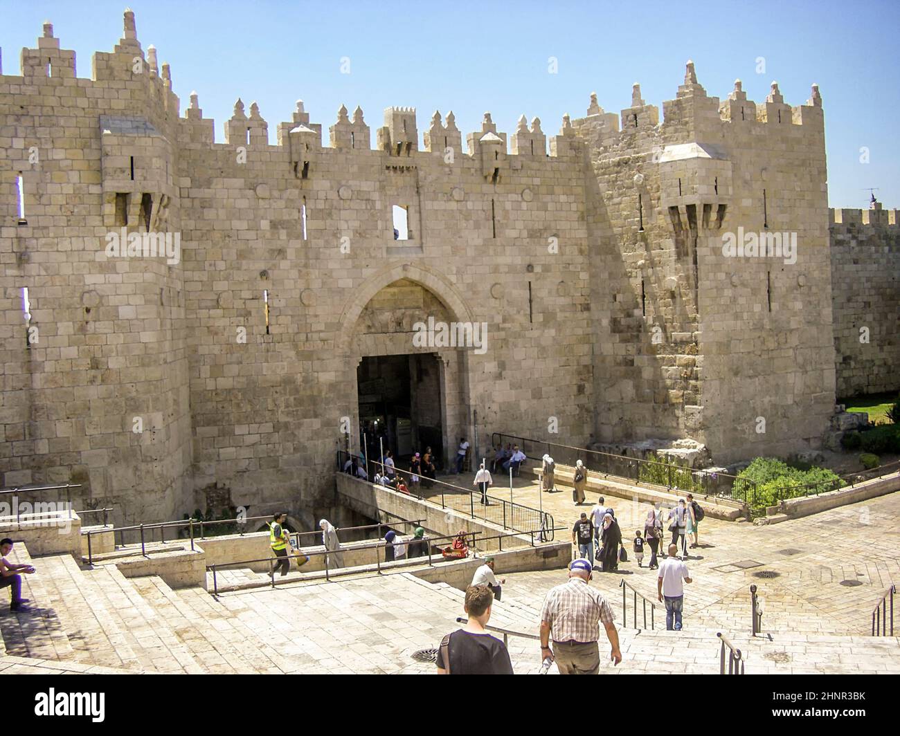 Damaskus-Tor in Jerusalem, Israel Stockfoto