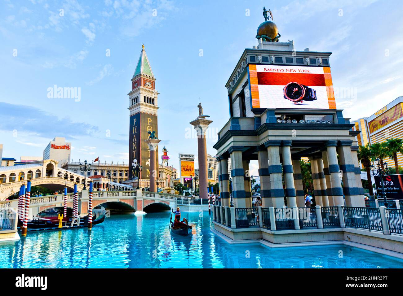 Venedig Resort mit Gondel in Las Vegas Stockfoto