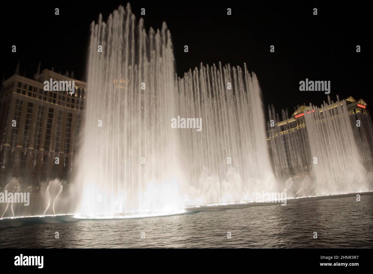 Las Vegas Bellagio Hotel Casino, mit seiner weltberühmten Brunnenshow Stockfoto