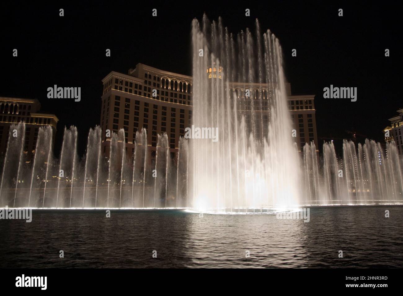 Las Vegas Bellagio Hotel Casino, mit seiner weltberühmten Brunnenshow Stockfoto