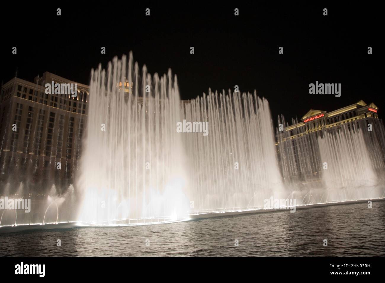 Las Vegas Bellagio Hotel Casino, mit seiner weltberühmten Brunnenshow Stockfoto