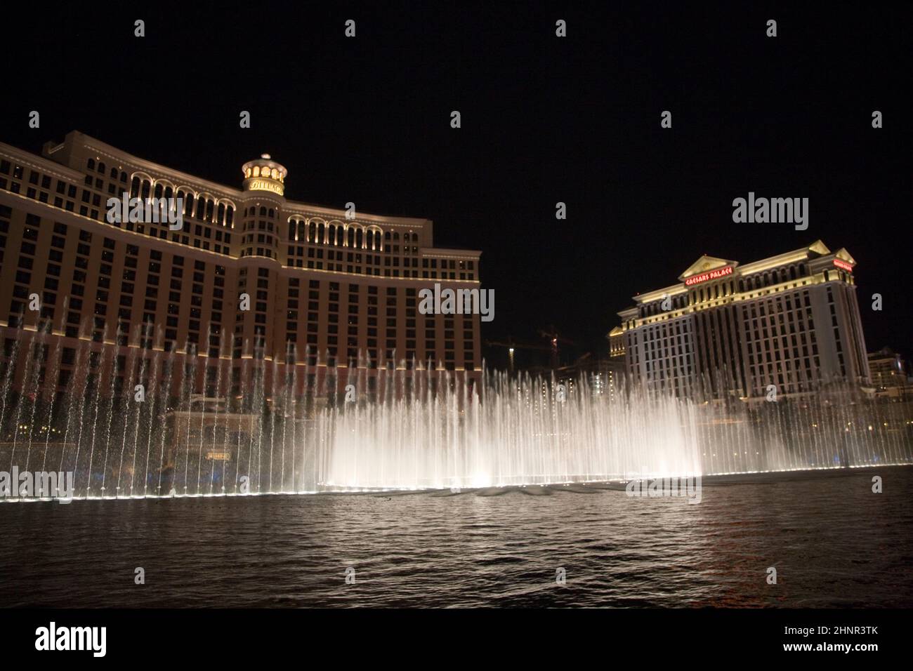 Las Vegas Bellagio Hotel Casino, mit seiner weltberühmten Brunnenshow Stockfoto