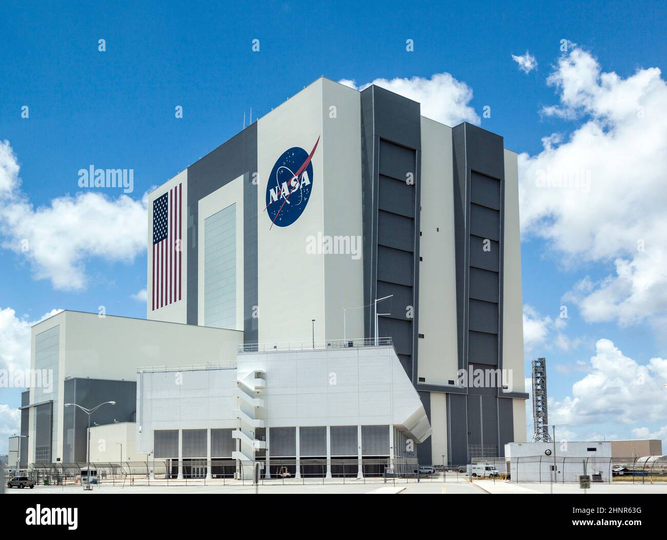 Das Vehicle Assembly Building bei der NASA, Kennedy Space Stockfoto Das Vehicle Assembly Building bei der NASA, Kennedy Space Stockfoto