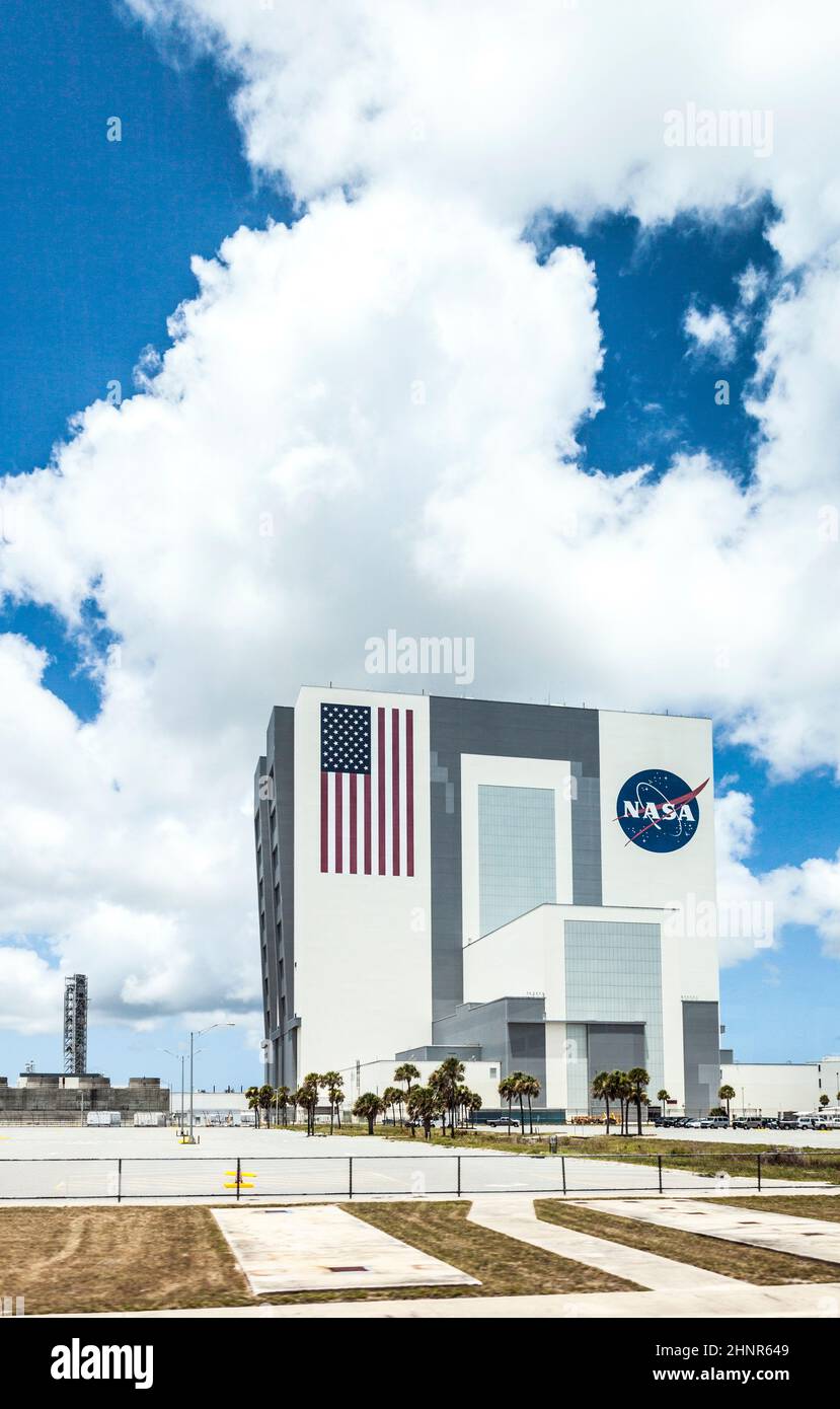 Das Vehicle Assembly Building bei der NASA, Kennedy Space Stockfoto Das Vehicle Assembly Building bei der NASA, Kennedy Space Stockfoto
