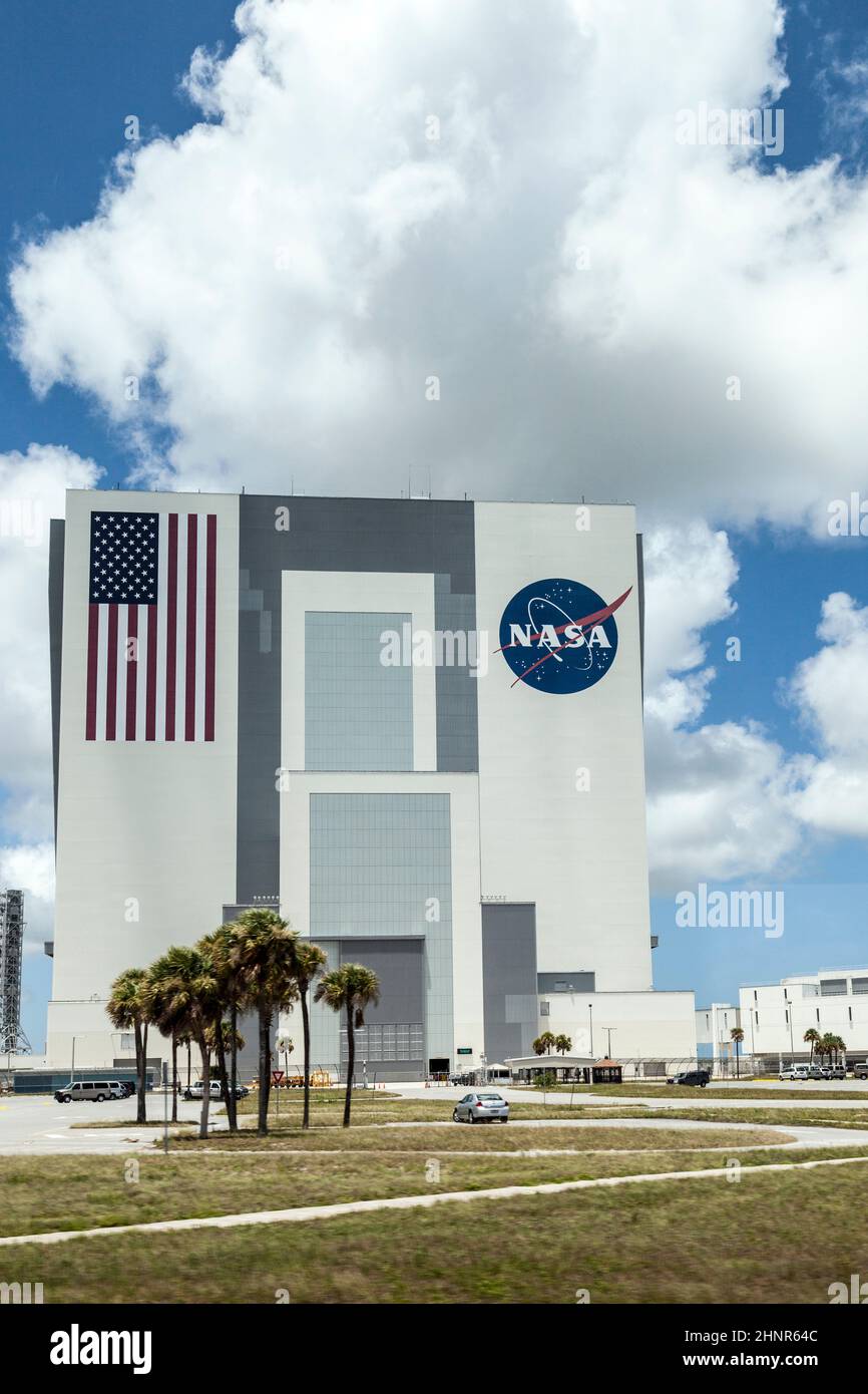 Das Vehicle Assembly Building bei der NASA, Kennedy Space Stockfoto Das Vehicle Assembly Building bei der NASA, Kennedy Space Stockfoto