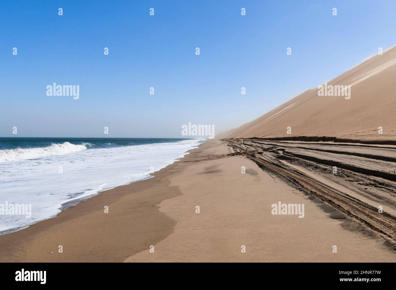 Duenen an der Skelettkueste Stockfoto