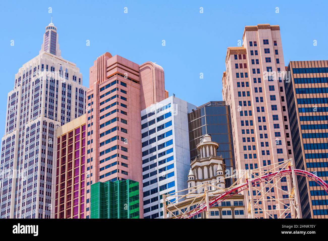 New York - New York Hotel & Casino in Las Vegas Stockfoto