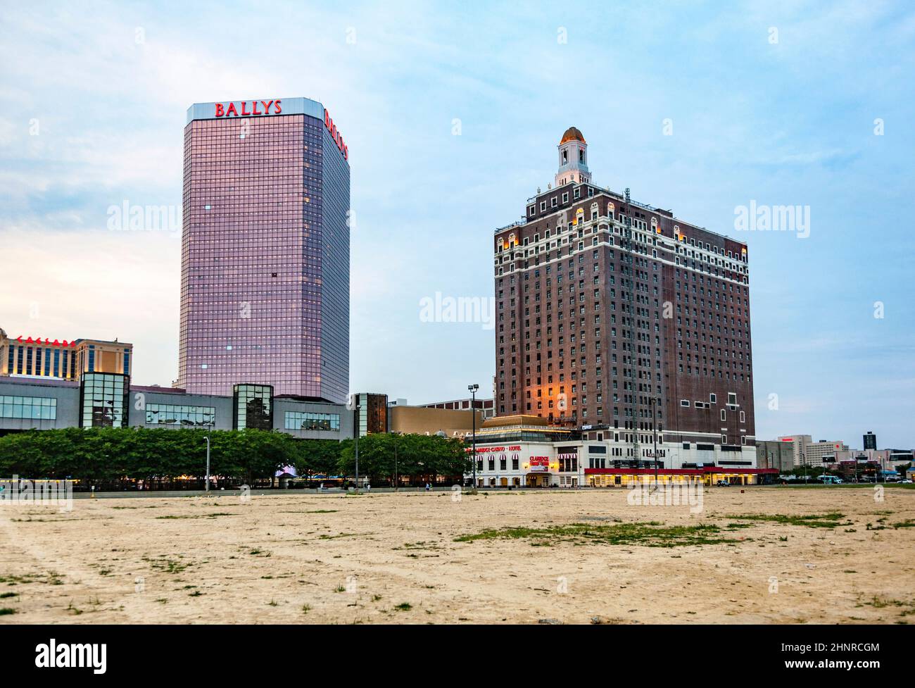 Skyline von Atlantic City am Nachmittag mit Casinos Stockfoto