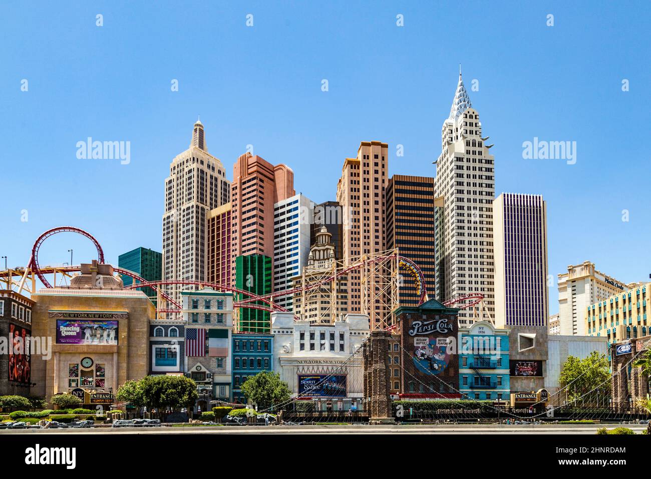 Fassade von New York - New York Hotel & Casino Stockfoto