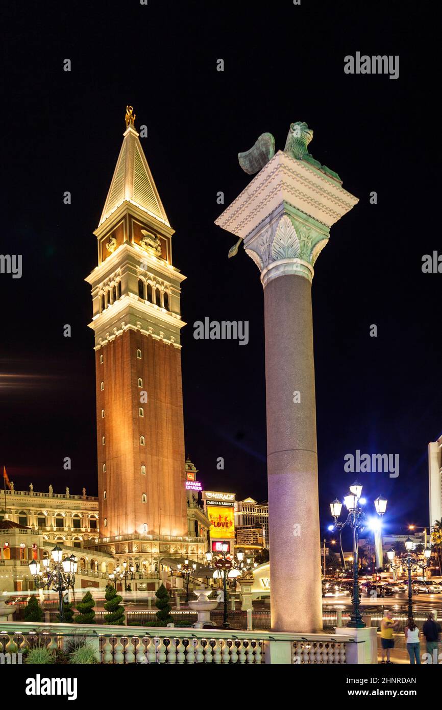 Gondeln im Venetian Resort Hotel & Casino Stockfoto