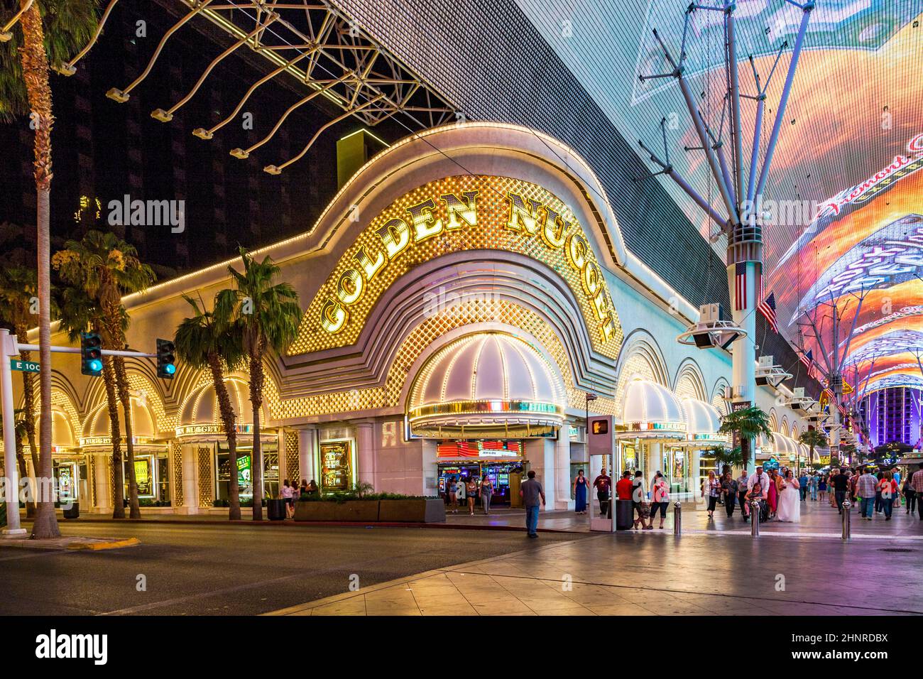 Golden Nugget Hotel und Casino im Stadtzentrum von Las Vegas Stockfoto