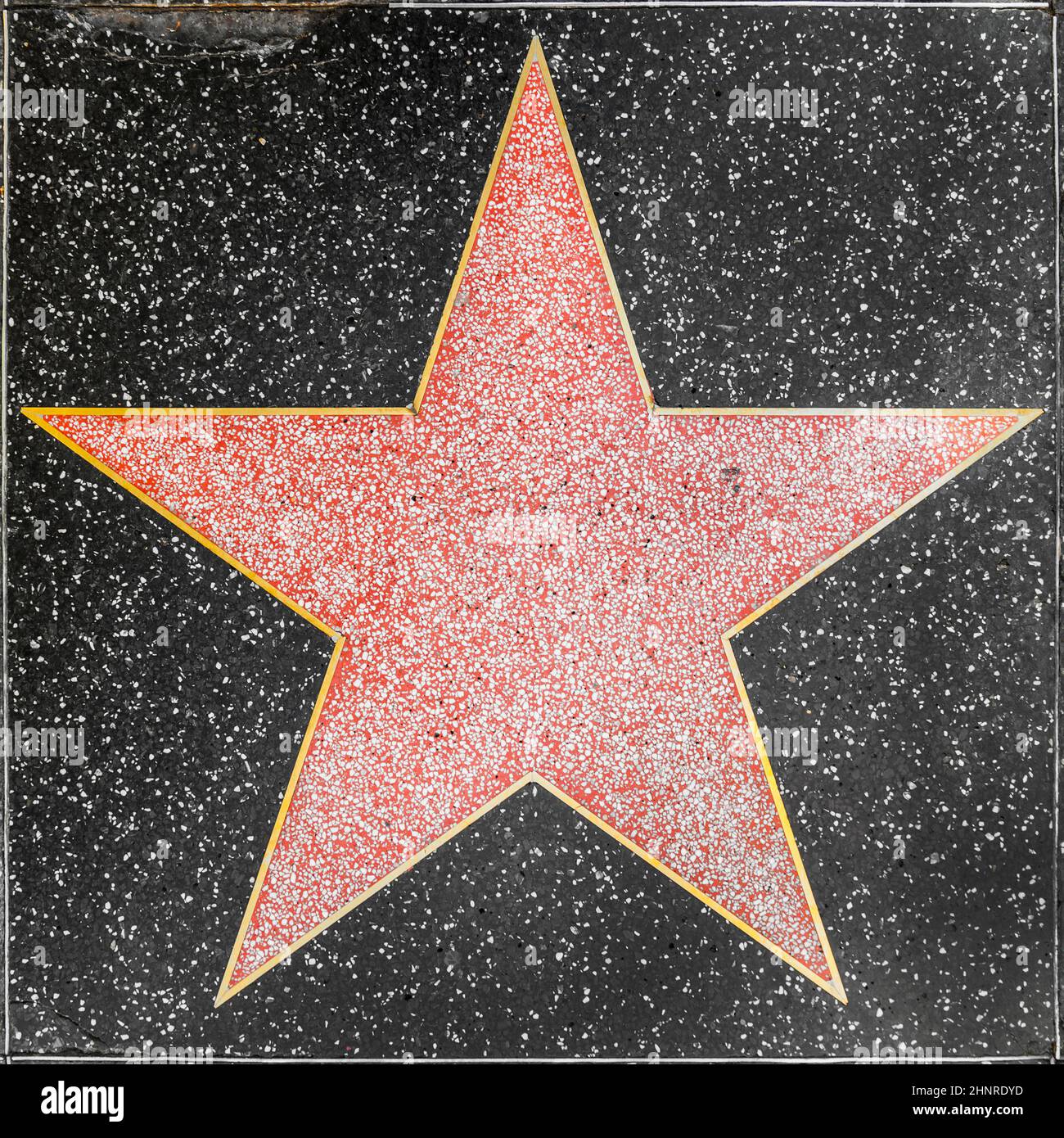 Leerer Stern auf dem Hollywood Walk of Fame Stockfoto