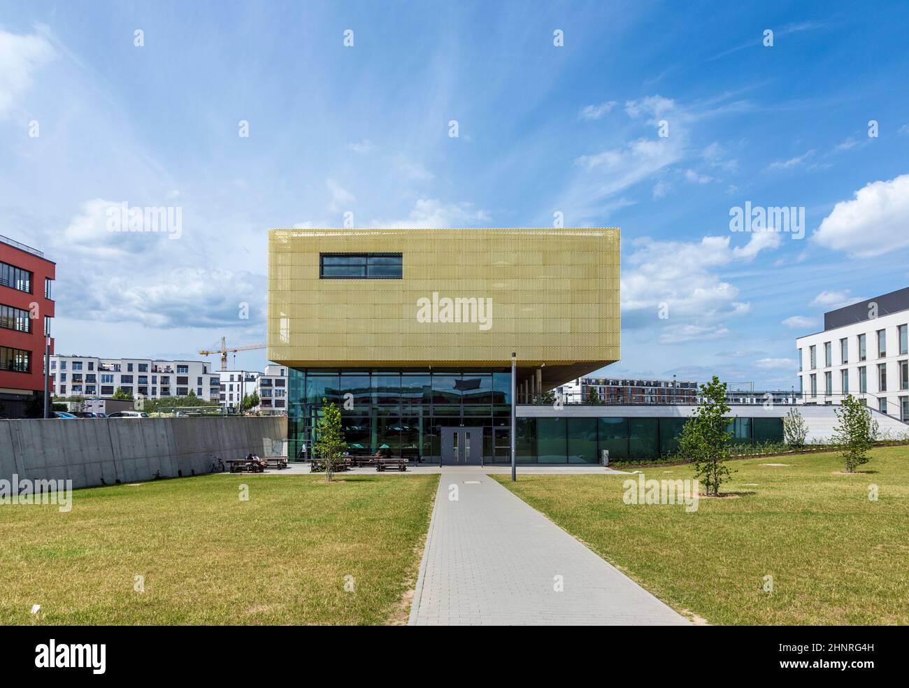 Bau des neuen Campus der Goethe-Universität in Frankfurt Stockfoto