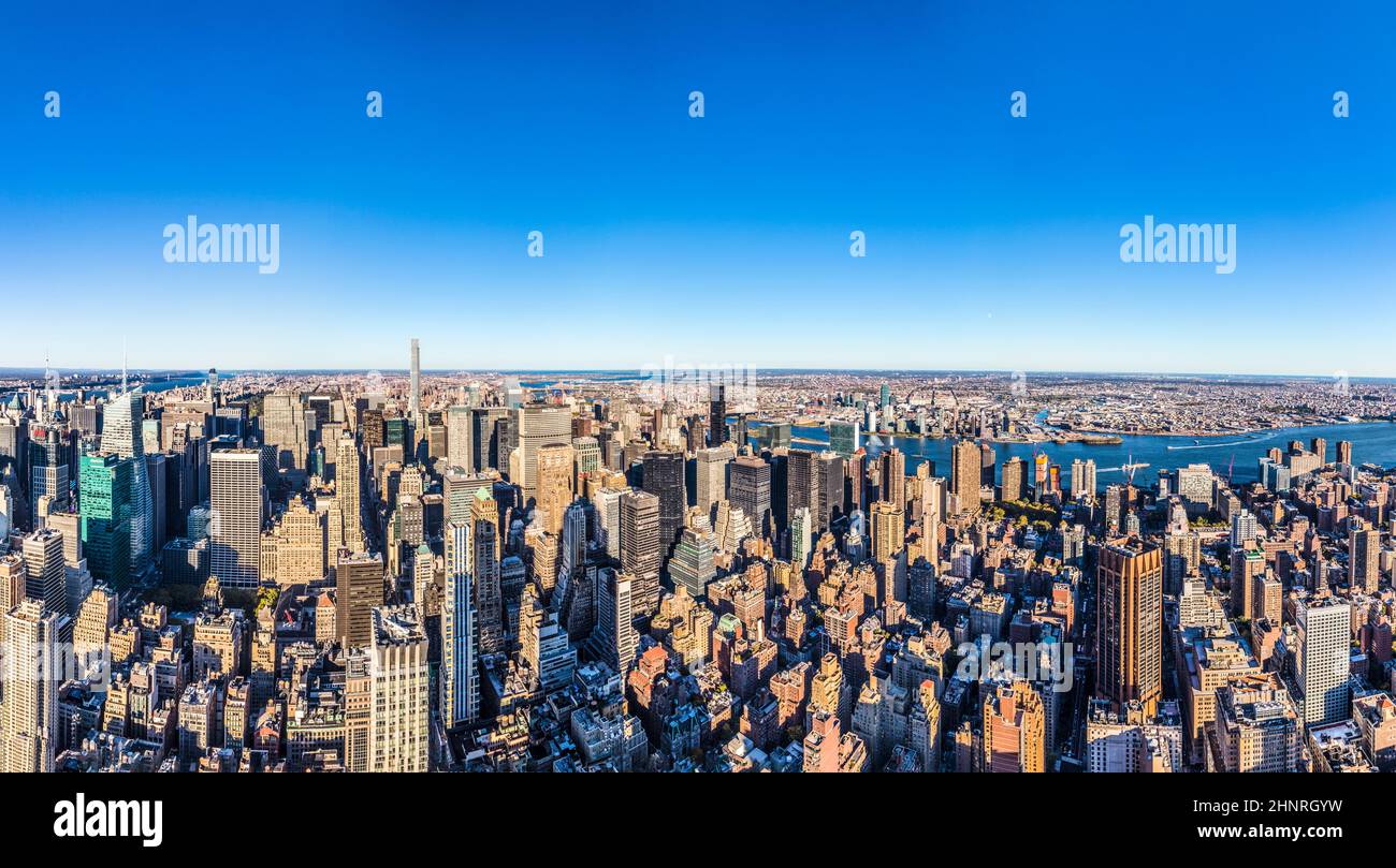 Spektakuläre Sicht auf die Skyline von New York Stockfoto