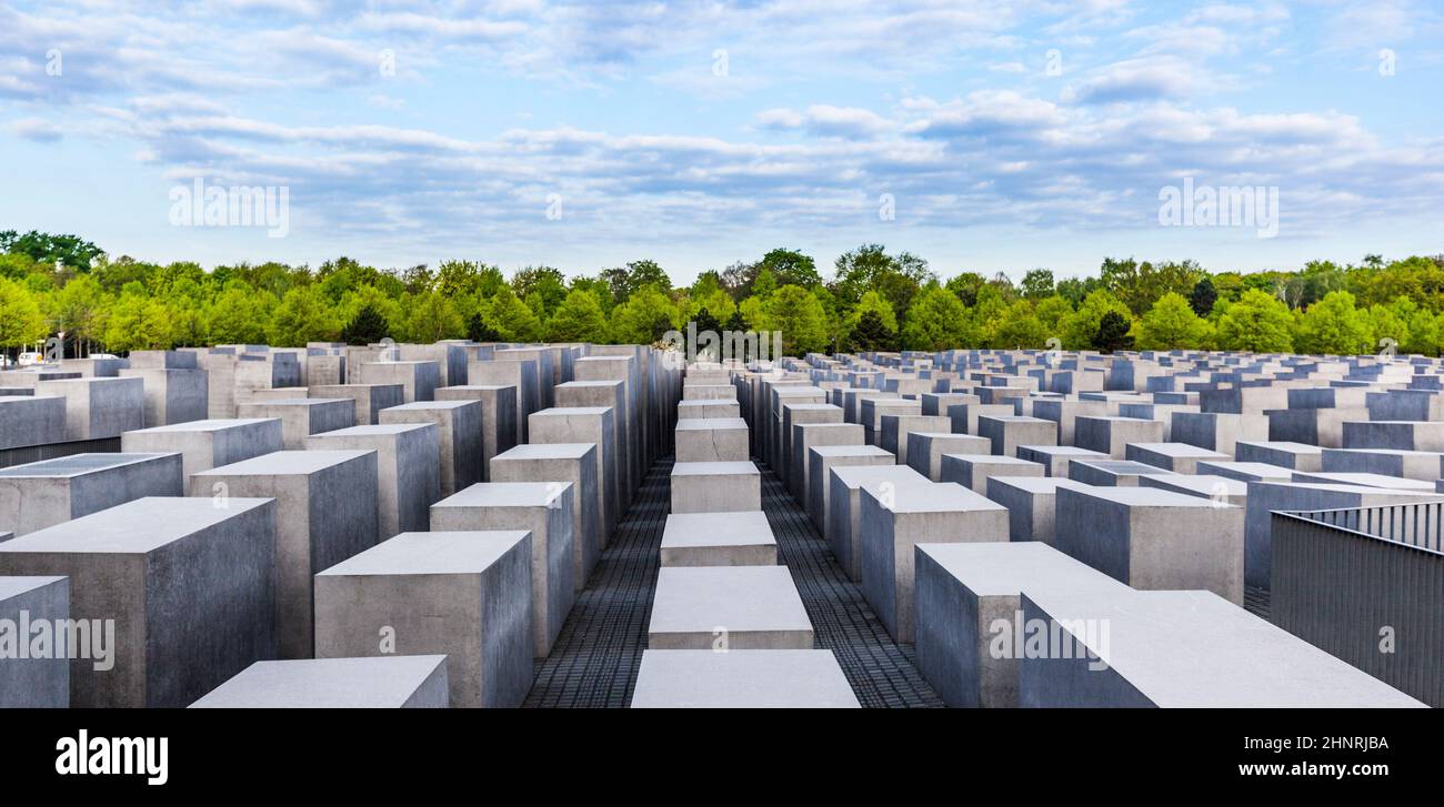 Holocaust-Mahnmal in Berlin Stockfoto