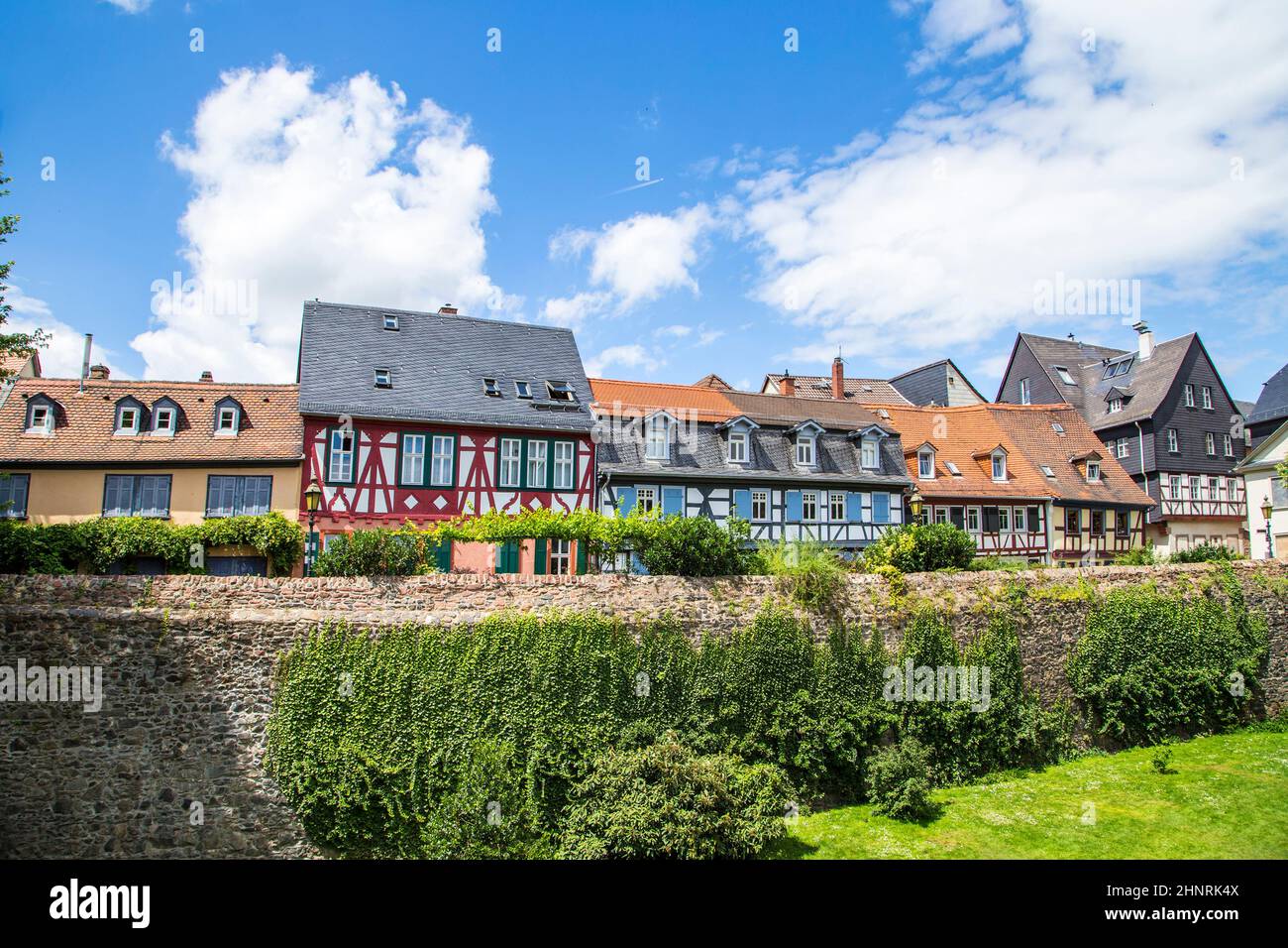 Altstadt Frankfurt Hoechst mit seinen Fachwerkhäusern Stockfoto