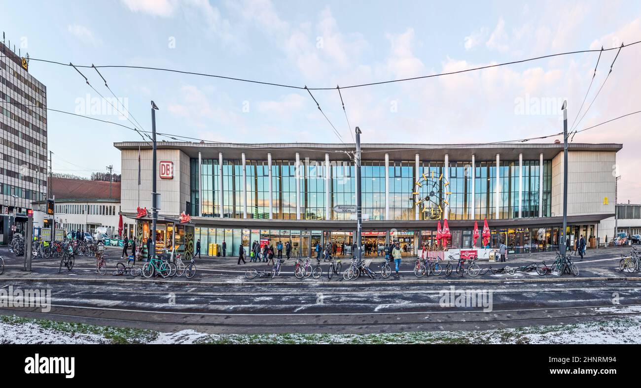 Alter Hauptbahnhof in Würzburg, Deutschland Stockfoto