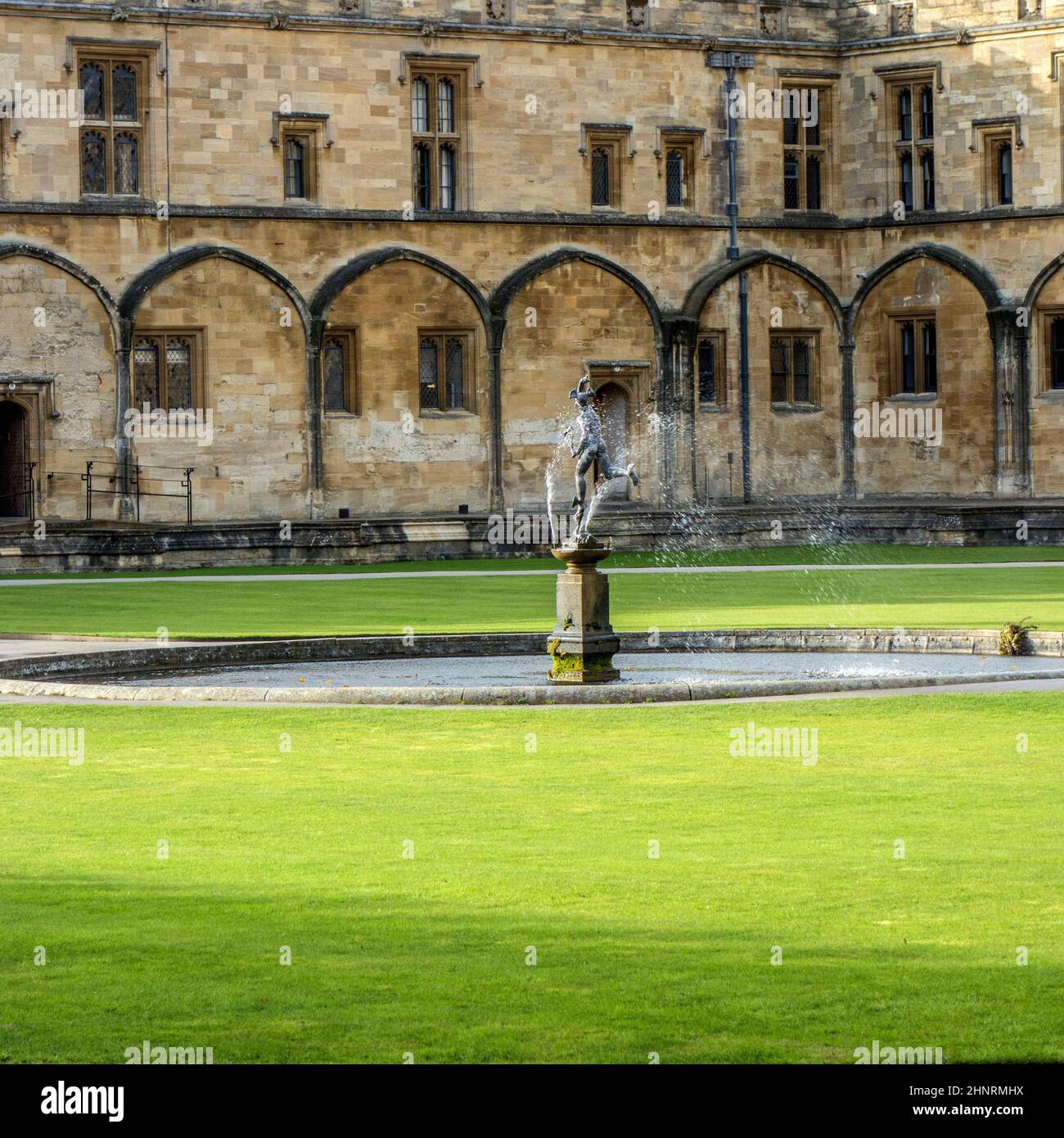 Brunnen am Christ Church College, Oxford Stockfoto