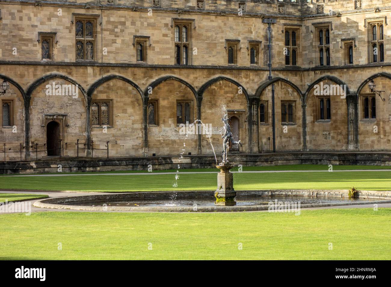 Brunnen am Christ Church College, Oxford Stockfoto