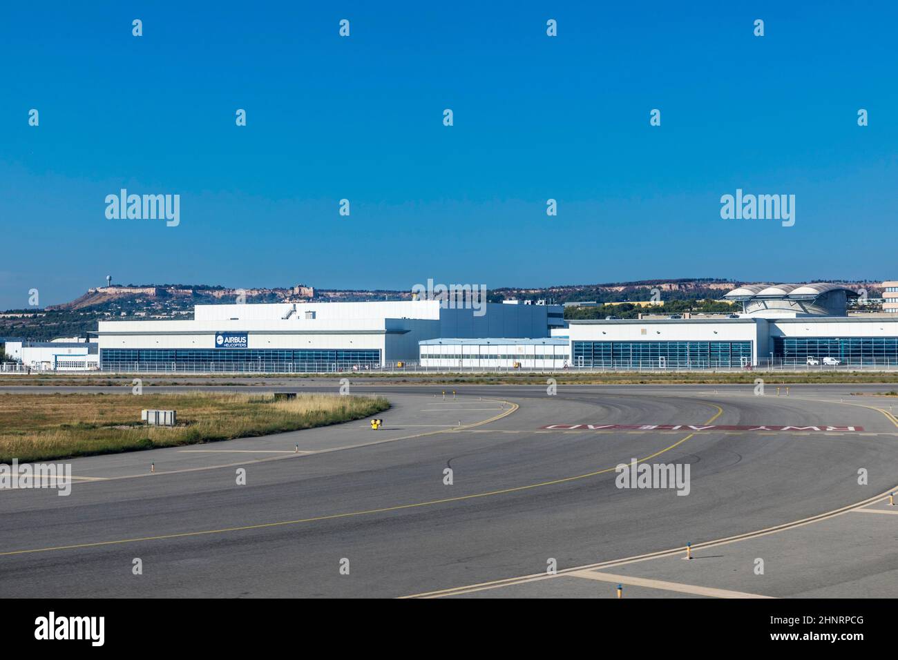 Gebäude der Airbus-Firma für die Produktion von Hubschraubern Stockfoto