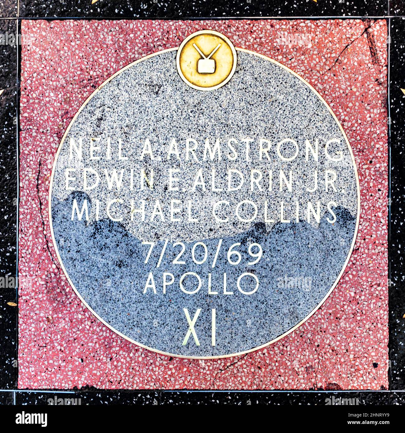 Nahaufnahme der Sterne für Astronauten des Apollo-11-Fluges Stockfoto