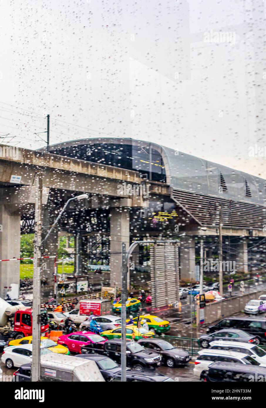 Rush Hour großer Stau im geschäftigen Bangkok Thailand. Stockfoto